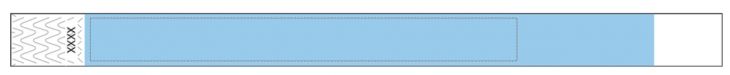 Custom 3/4" Light Blue Tyvek Wristbands - Add Your Logo/Text main image